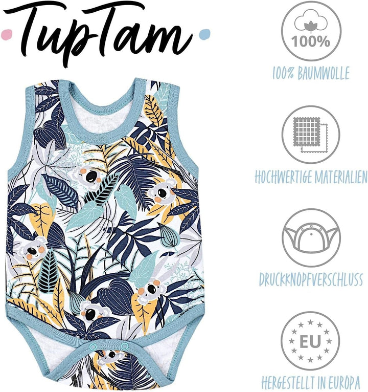 TupTam Baby Jungen Achselbody in Unifarben 5er Pack 86 Farbenmix 10, 86 Farbenmix 10