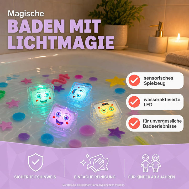 Glo Pals 4 leuchtende Würfel für EIN einzigartiges sensorisches Erlebnis und Magische Lichtshow für