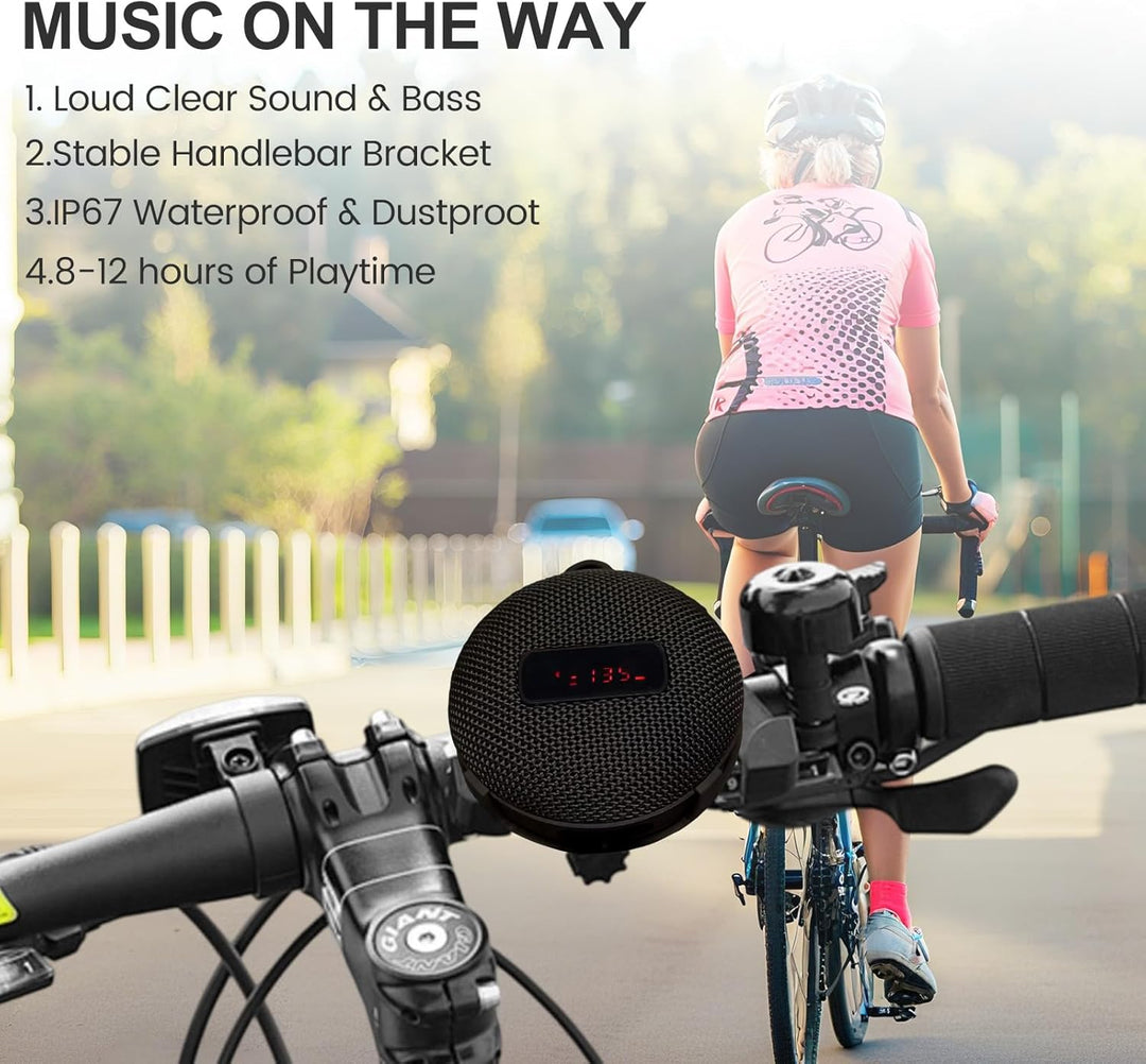 Bluetooth-Lautsprecher, Fahrrad-Lautsprecher, kabellos, tragbar, für den Aussenbereich, wasserdicht,