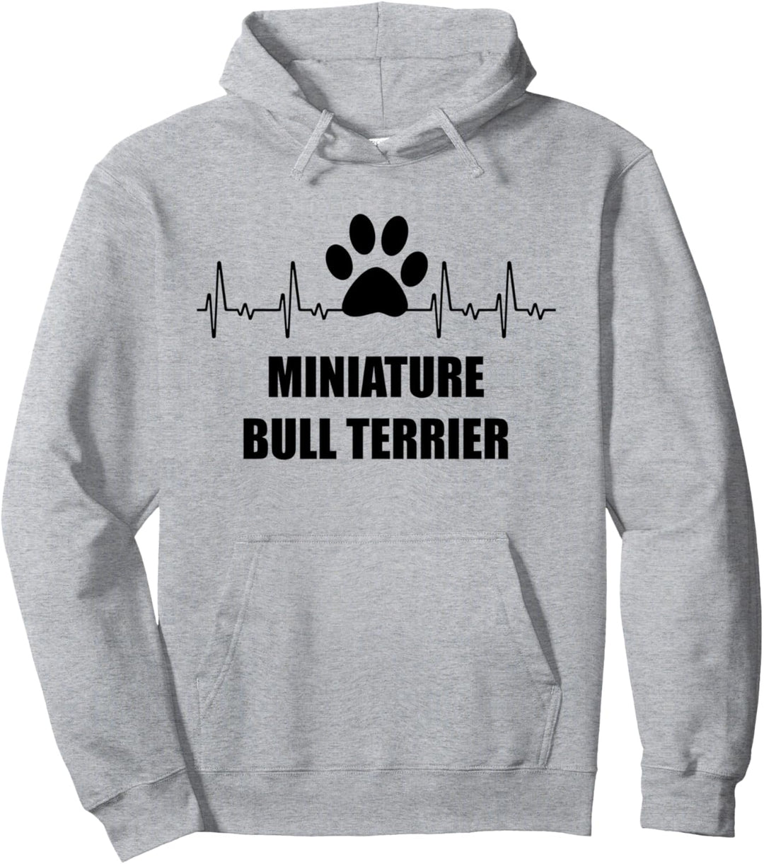 Hundefreunde Herzschlag - Miniatur Bullterrier Pullover Hoodie