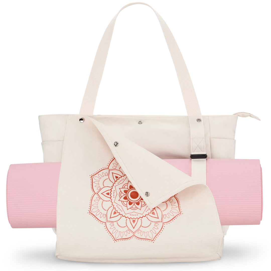 Gonex Yogatasche, Yogamatte Tasche mit Mehreren Taschen für Damen und Herren, Canvas wasserdichte To