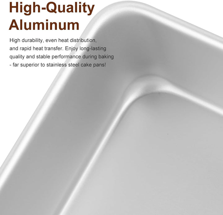 Rechteckig Brotbackform 2er-Set, Eloxiertes Aluminium Kastenform Brotform für Brot/Kuchen/Toast, Sil