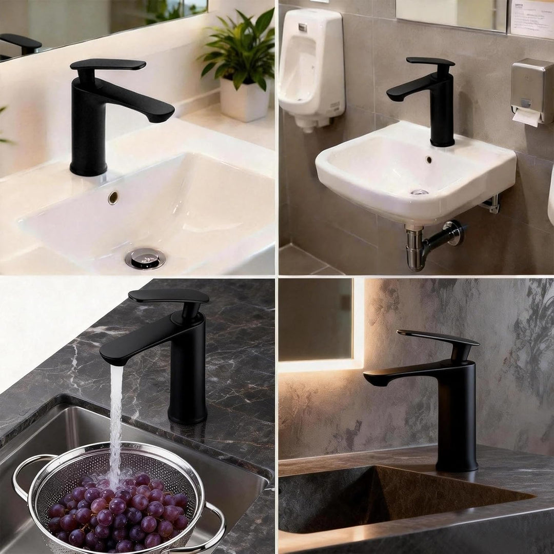 Wasserhahn Bad mit Galvanisierungsverfahren, 70 mm Auslaufhöhe, Keramikscheibenventilkern, Waschtisc