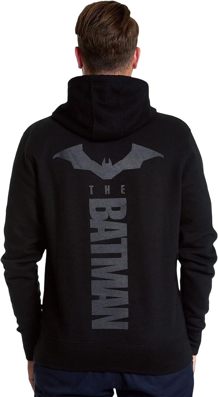 Elbenwald The Batman Hoodie Verschiedene Designs mit Front- und Rückenprint Herren Damen Baumwolle S