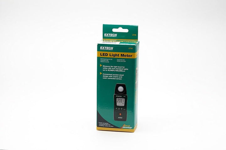 EXTECH LED-Luxmeter, 1 Stück, LT40 Weisses LED-Lichtmessgerät, Weisses LED-Lichtmessgerät