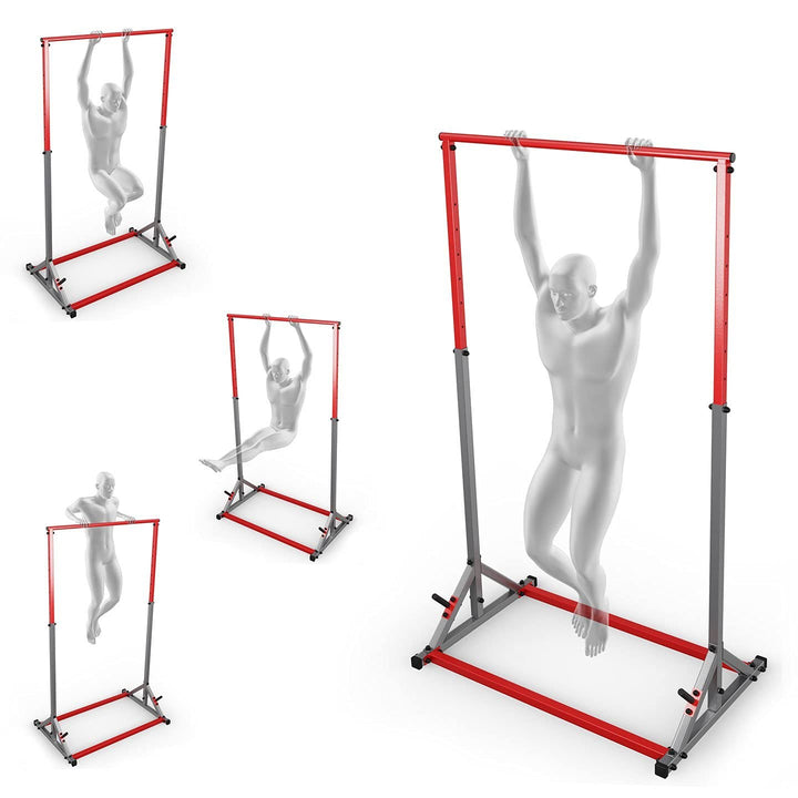 K-Sport: Stationäre Klimmzugstange bis 140kg, mit Pull-Up Bar & Halter für Gewichte I Klimmzugturm f