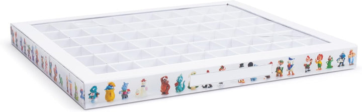 Leuchtturm 344050 Sammelbox Surprise, 60 Fächer mit 50 x 36 x 33 mm, für Ü-Ei-Figuren - Karton bunt