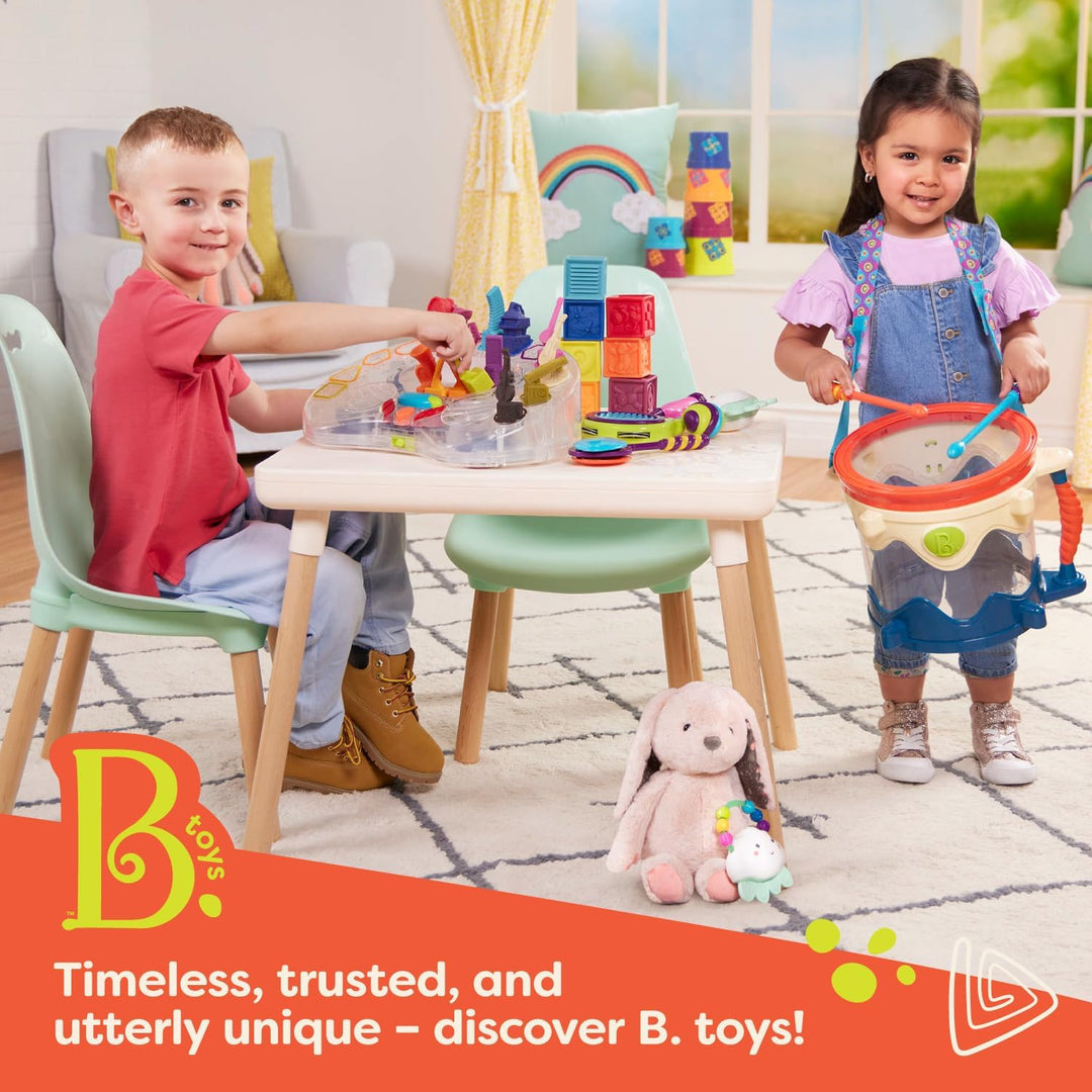 B. Toys BX2025Z B.Toys Happy Cruisers-Baufahrzeuge 3er Set mit Kipplaster, Betonmischer, Kranwagen,