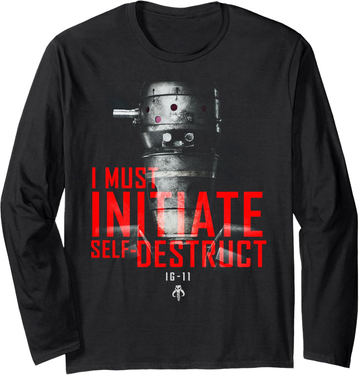 Star Wars The Mandalorian IG-11 Initiate Self-Destruct Langarmshirt