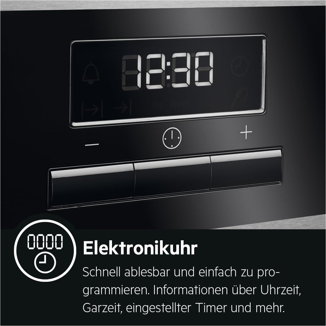 AEG Standherd mit Glaskeramik-Kochfeld 50cm, A, 1 Paar Teleskopschienen, Bräter- und Mehrkreiskochzo