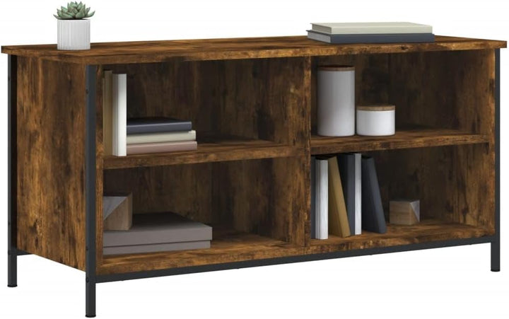 Tidyard TV Schrank mit 4 offene Fächer Lowboard TV Möbel Sideboard Fernsehtisch Fernsehschrank HiFi-