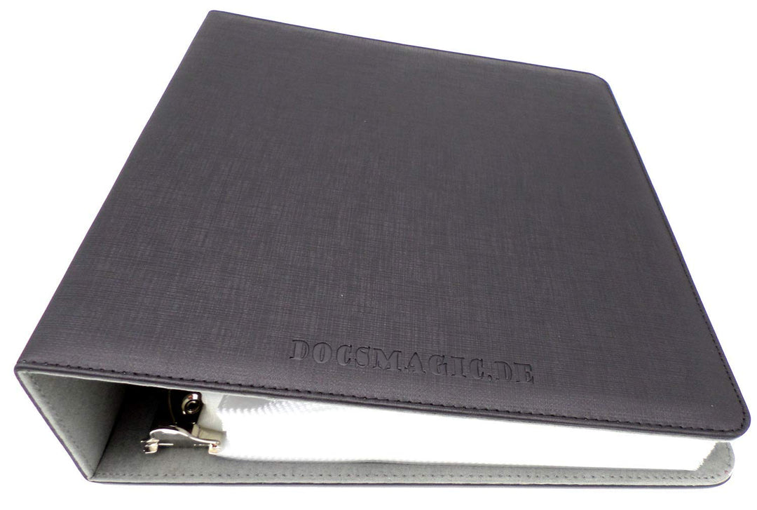docsmagic.de 3-Ring Premium Album Black + 100 9-Pocket Premium Pages - Schwarz - PKM - YGO - MTG, Pr