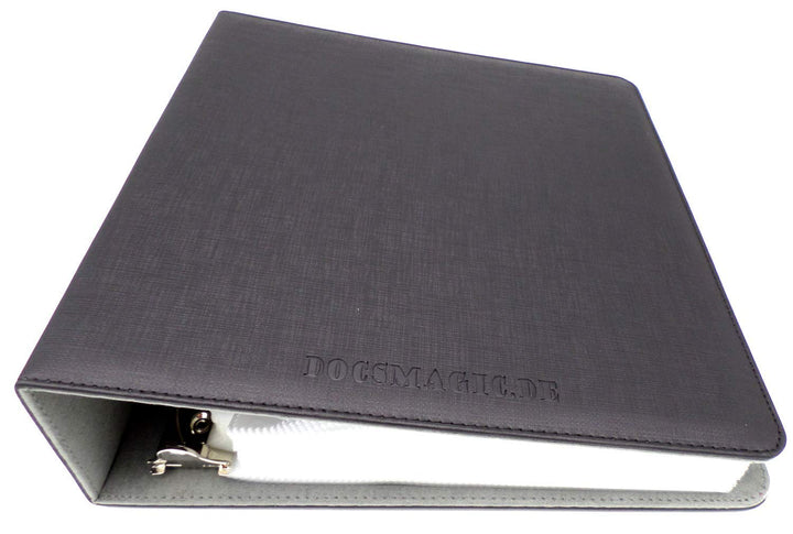 docsmagic.de 3-Ring Premium Album Black + 100 9-Pocket Premium Pages - Schwarz - PKM - YGO - MTG, Pr