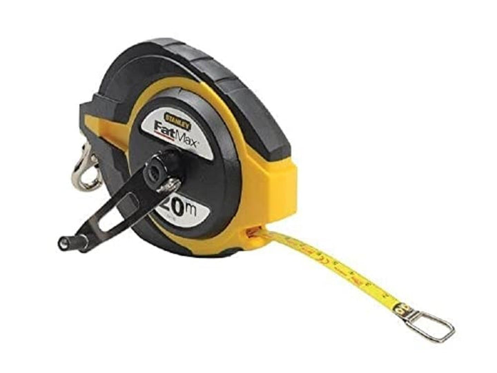 Stanley FatMax Kapselbandmass Stahl (20 m Länge, korrosionsbeständig, Bi-Material Gehäuse, Genauigke