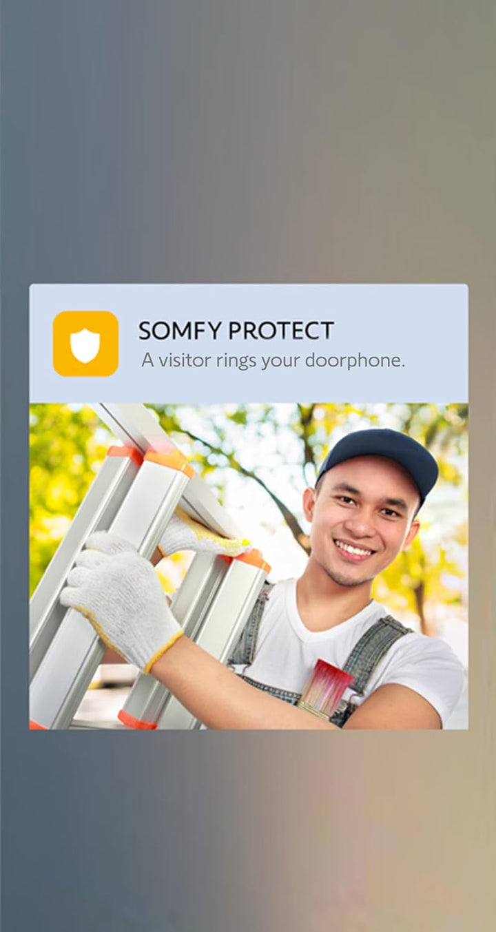 Somfy 1871229 – Video-Türsprechanlage V350 WLAN | Vernetzte Gegensprechanlage | 7-Zoll-Bildschirm |