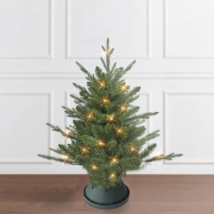 COIL Weihnachtsbaumständer, grüne Farbe, Stabiler Christbaumständer mit 3/4 Schrauben für sicheren H