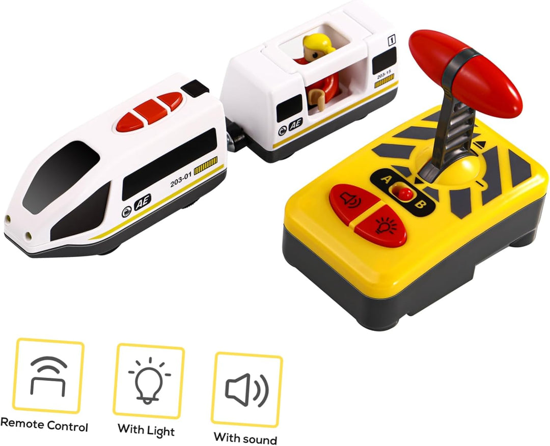 NUOBESTY RC Elektrozug Spielzeug Mini Fernbedienung Kinder Eisenbahn Spielzeug Knopf RC Fahrzeug Ler