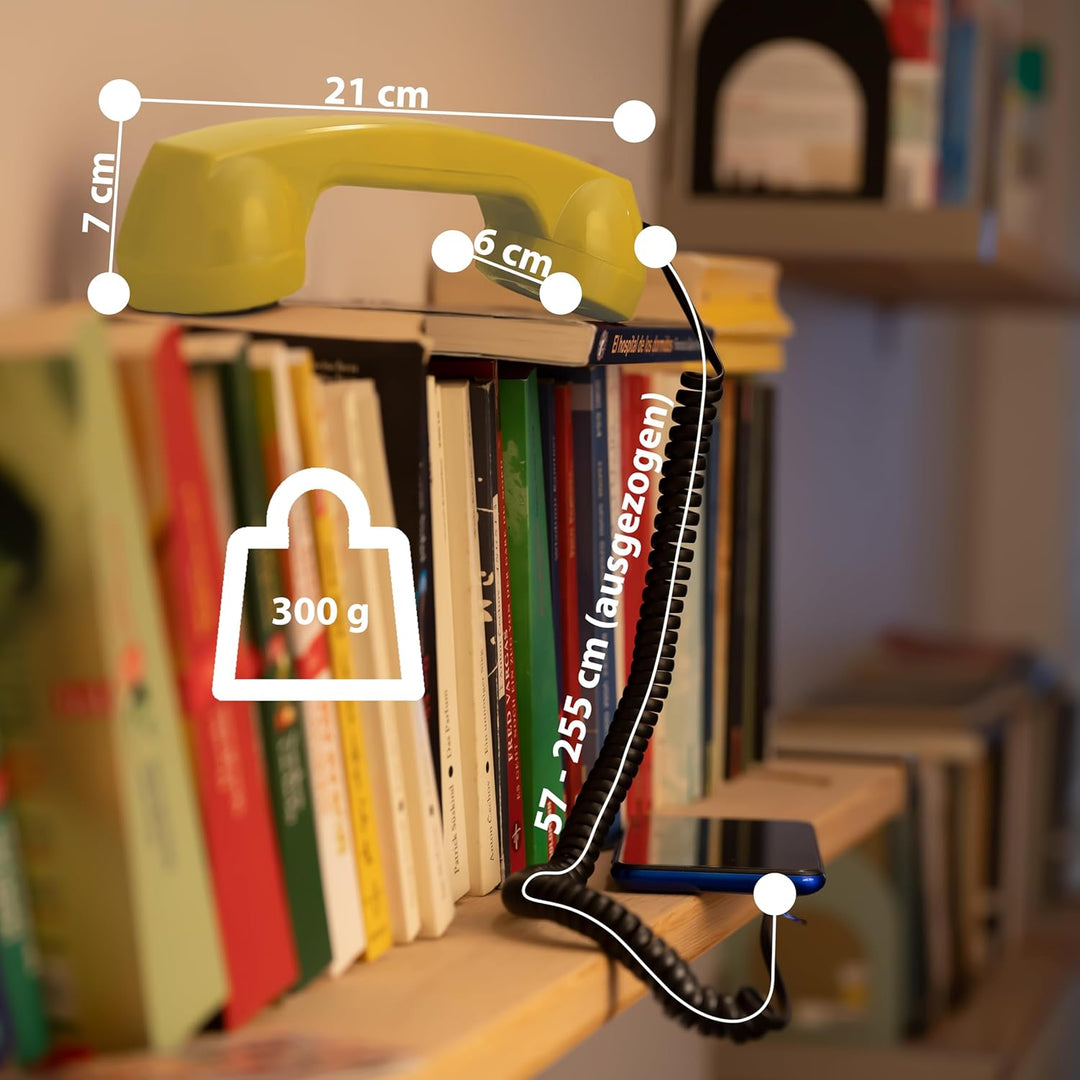 Retro Handyhörer für Apple iPhones mit Lightning (passender Adapter mit inbegriffen) in der Form ein