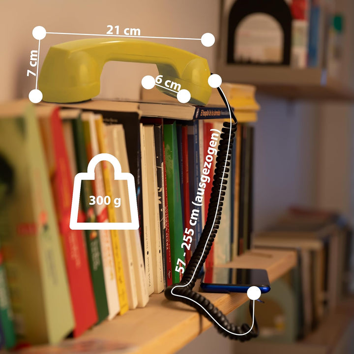 Retro Handyhörer für Apple iPhones mit Lightning (passender Adapter mit inbegriffen) in der Form ein