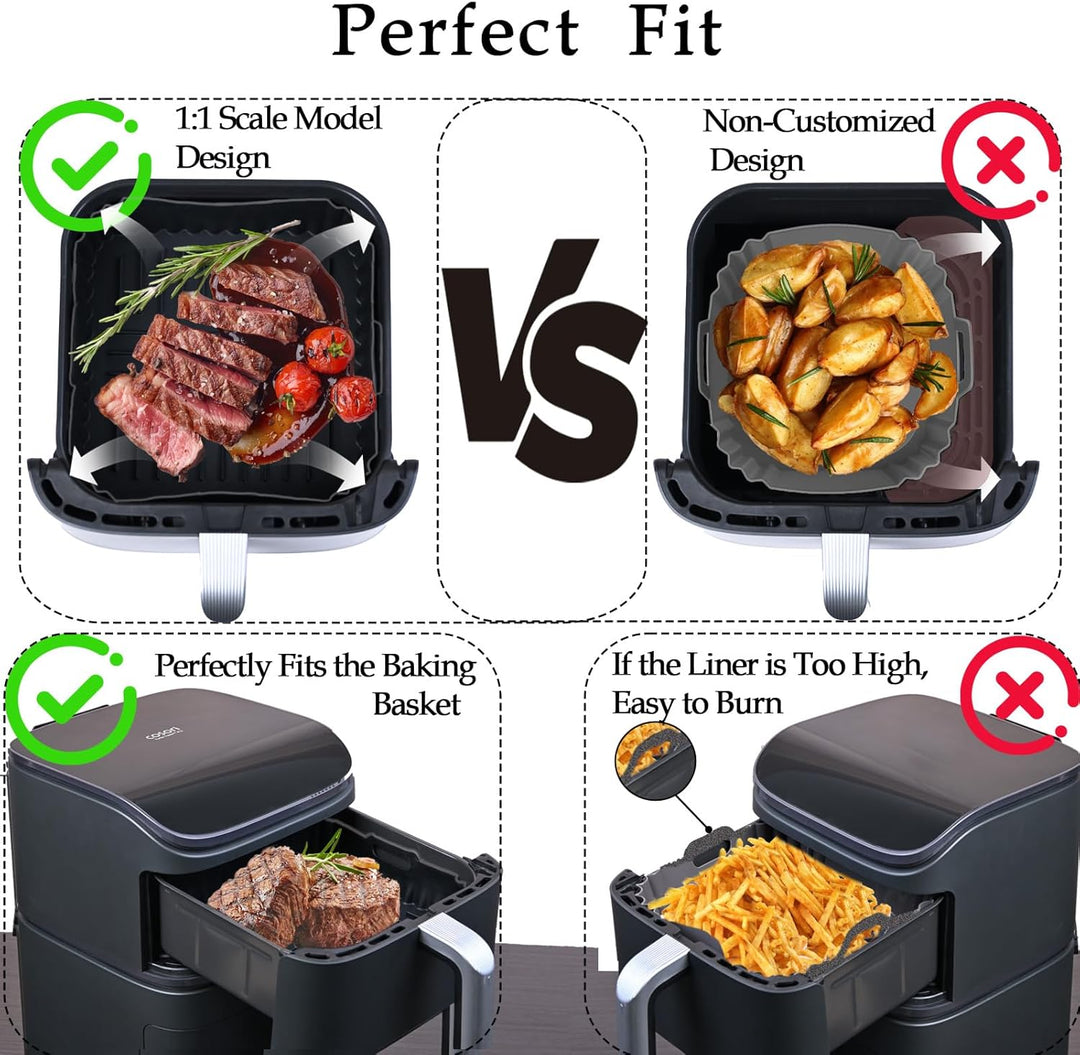 Silikonform Airfryer Zubehör Speziell für Cosori Turbo Tower,für Cosori Turbo Tower Pro & Smart 10,8