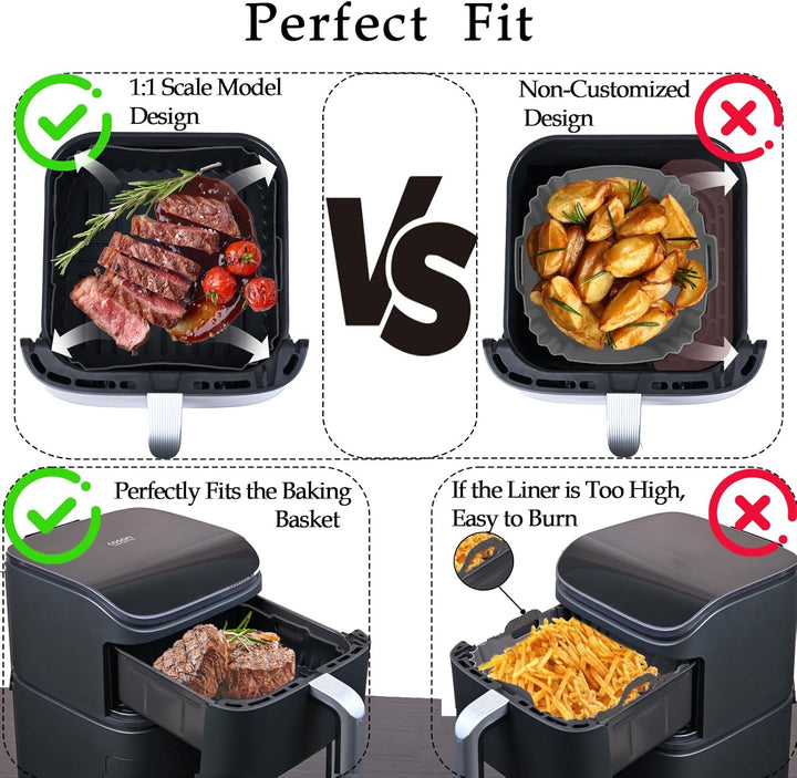 Silikonform Airfryer Zubehör Speziell für Cosori Turbo Tower,für Cosori Turbo Tower Pro & Smart 10,8