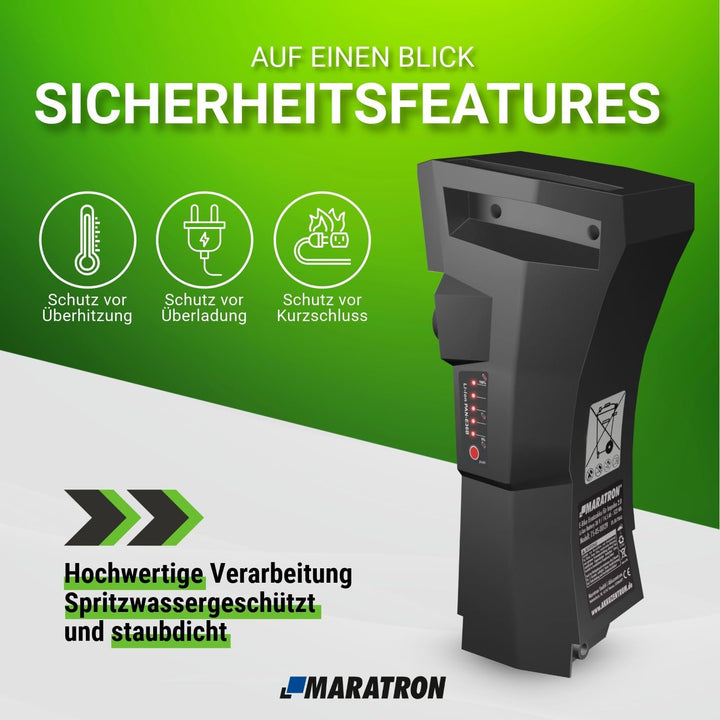 Maratron E-Bike Akku 36V 14,5Ah (520Wh) mit XLR-Buchse für Impulse, DerbyCycle, Raleigh, Kalkhoff Ga