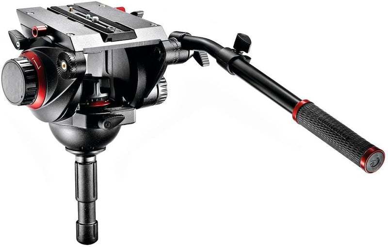 Manfrotto, Fluid-Videokopf 509 mit Fast Twin Videostativ 645, Tripod aus Carbon, Stativ Profi-Kit fü