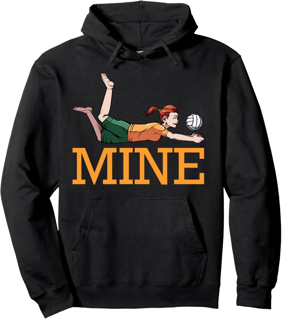 Mine Volleyball Leidenschaft Aufschlag Training Passen Pullover Hoodie