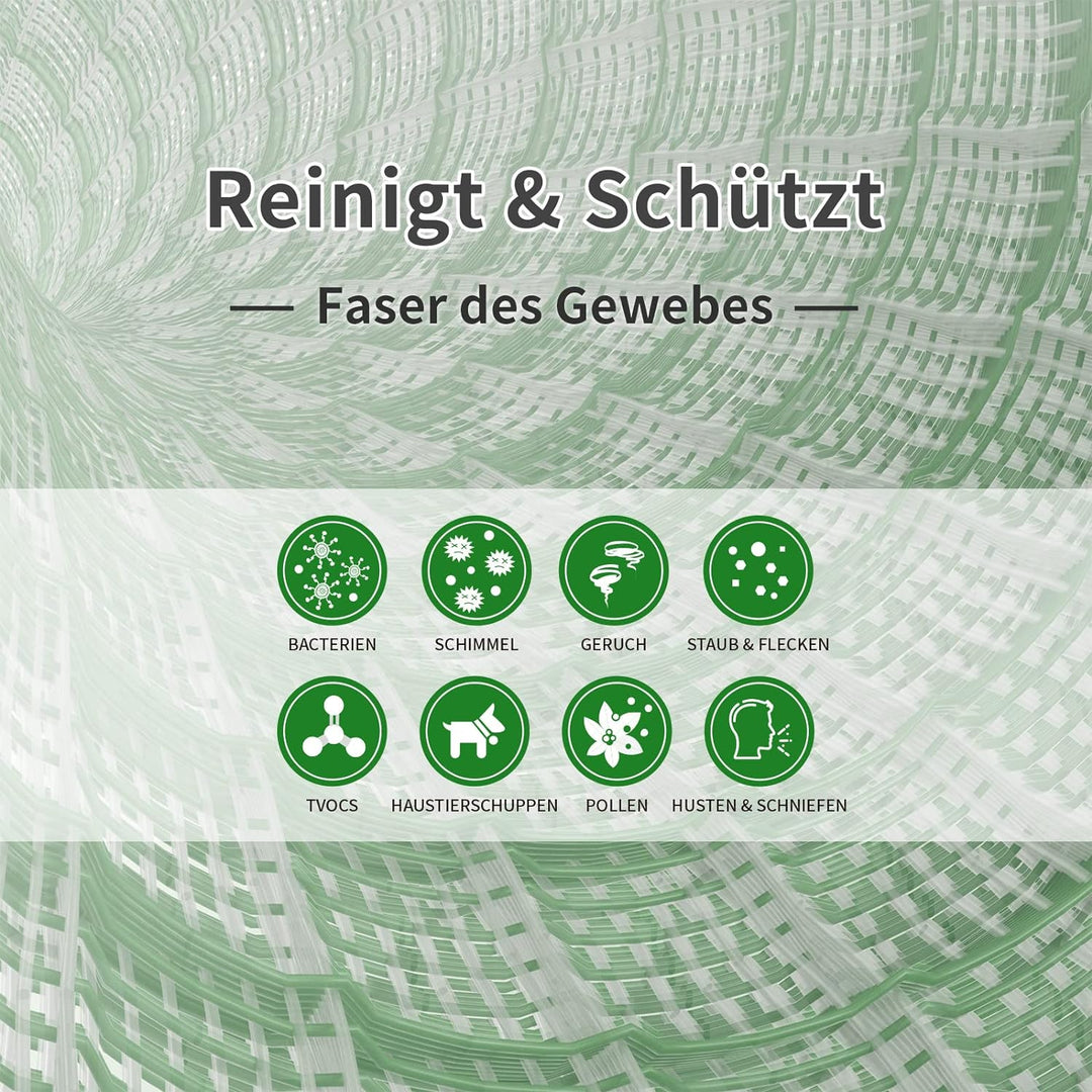 Original Life Waschbar Ersatzfilter für Luftreiniger Rowenta PU4010, PU4020, PU4015, PU4025, kompati