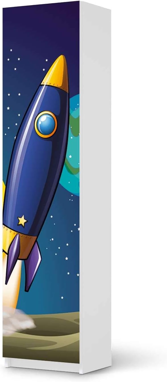 Möbel-Folie für Kinder - passend für IKEA Pax Schrank 201 cm Höhe - 1 Tür I Tolle Möbelfolie für Kin