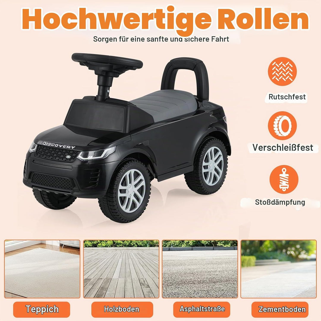 SOARS Kinder Rutschauto, Rutschfahrzeug mit Lenkrad, Hupe, rutschfesten Rädern, verstecktem Stauraum