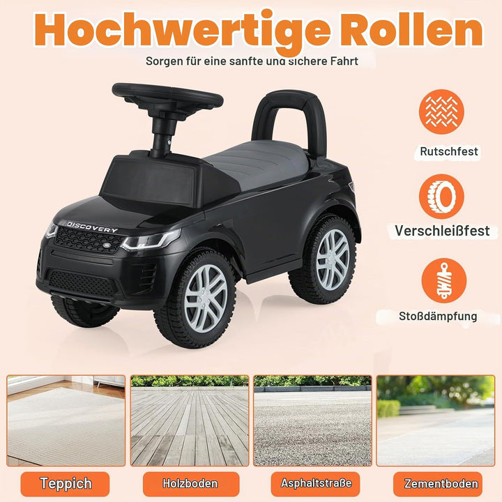 SOARS Kinder Rutschauto, Rutschfahrzeug mit Lenkrad, Hupe, rutschfesten Rädern, verstecktem Stauraum