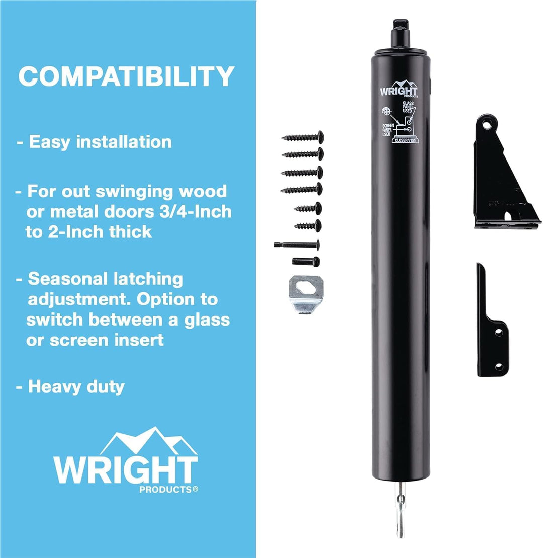 Wright Products V150BL Robuster, pneumatischer Schliesser, Schwarz Schwarz Keine Angabe, Schwarz Kei