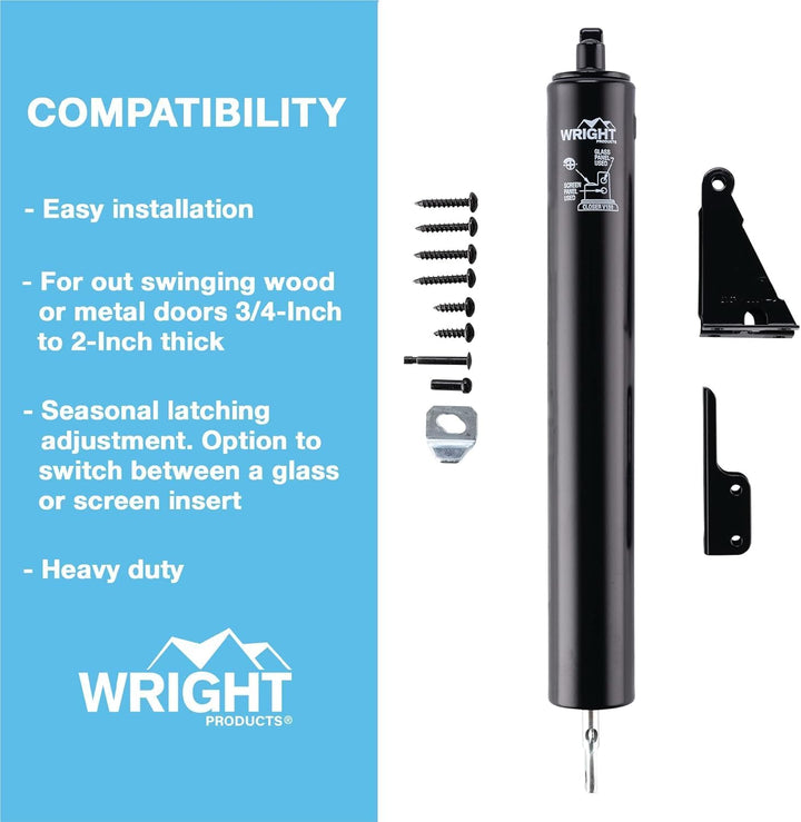 Wright Products V150BL Robuster, pneumatischer Schliesser, Schwarz Schwarz Keine Angabe, Schwarz Kei