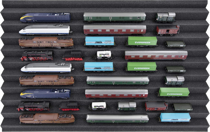 Feldherr EUMEWCA02 Zugliege - Spur N - 10 Fächer für Modelleisenbahn Loks, Waggons und Fahrzeuge, An
