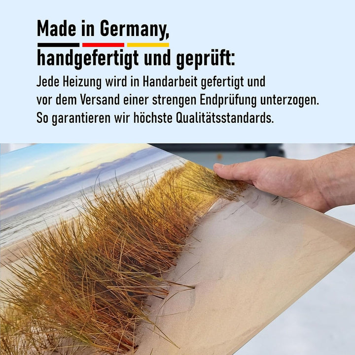 STEINFELD Bild Infrarotheizung mit Thermostat | Made in Germany | viele Motive 350-1200 Watt Rahmen