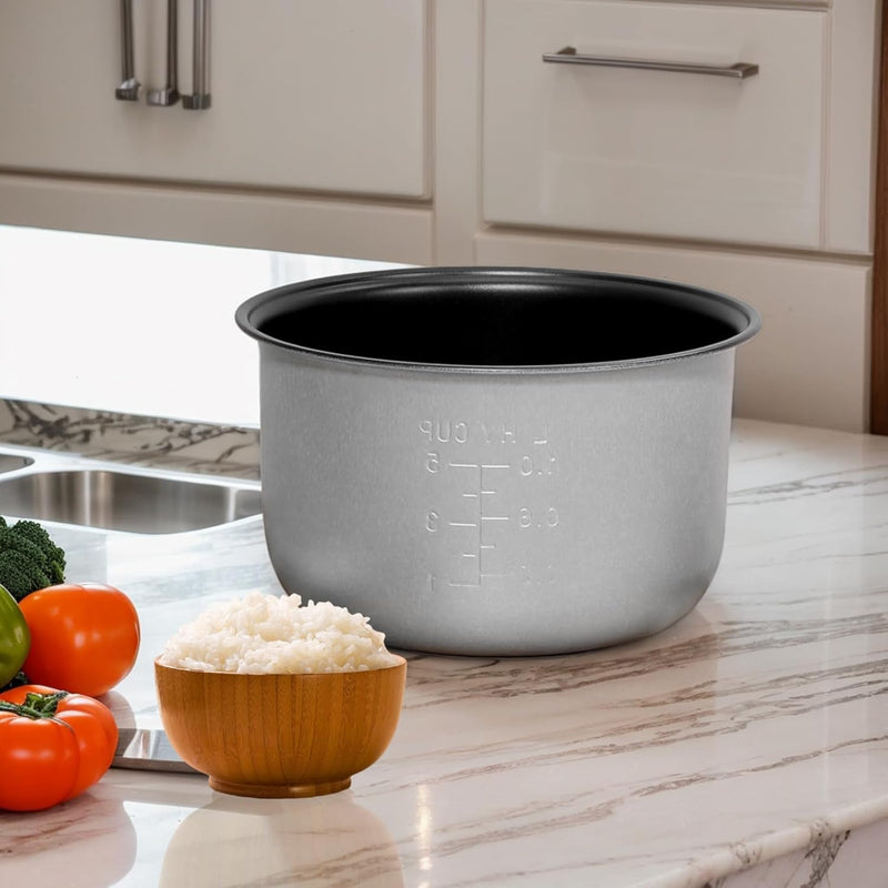 Hperu Reiskocher Liner, 4,5qt/5l Reiskocher Innenpot Ersatz, Reiskocher Innentopf, Innenkochtopf, Al