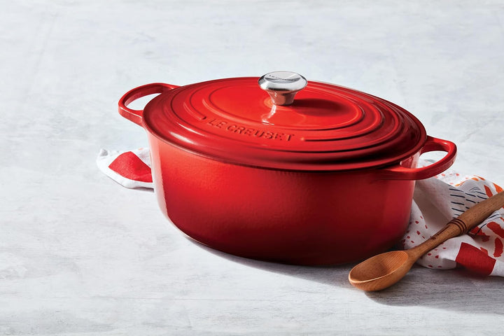 Le Creuset Signature Gusseisen-Bräter mit Deckel, Ø 31 cm, Oval, Für alle Herdarten und Induktion ge