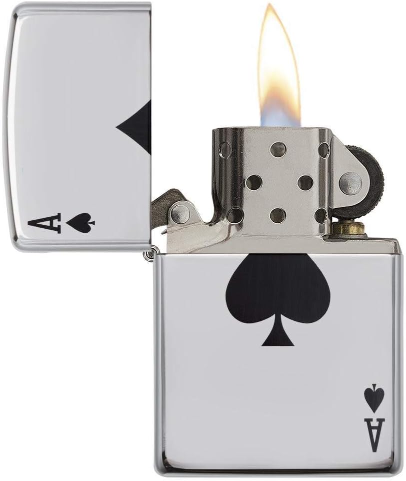 Zippo Ace Winddichtes Feuerzeug, Edelstahl, Silver, 10.2 x 8.9 x 5.1 cm