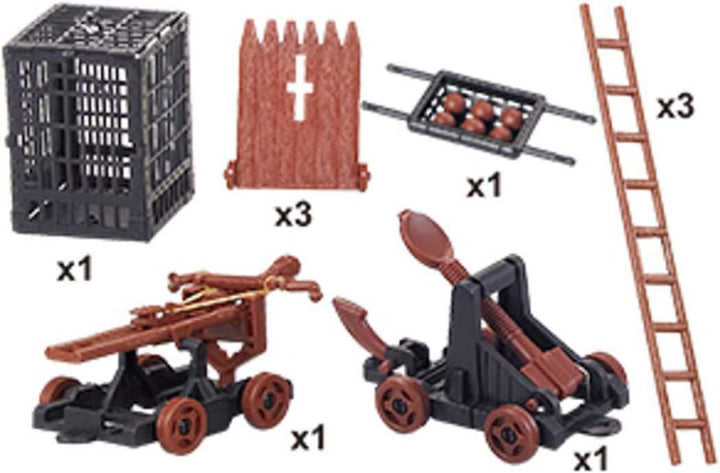 TikTakToo Ritterburg Spielset für Kinder – Mittelalter Burg mit Rittern, Kanonen &amp; Zubehör – Einfach