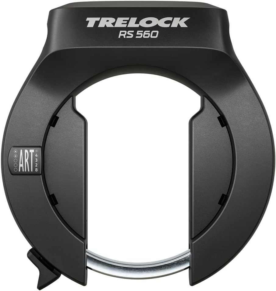 TRELOCK RS 560 Naz Rahmenschloss – Schlüssel Nicht abziehbar – Quadratischer gehärteter Stahlbügel –