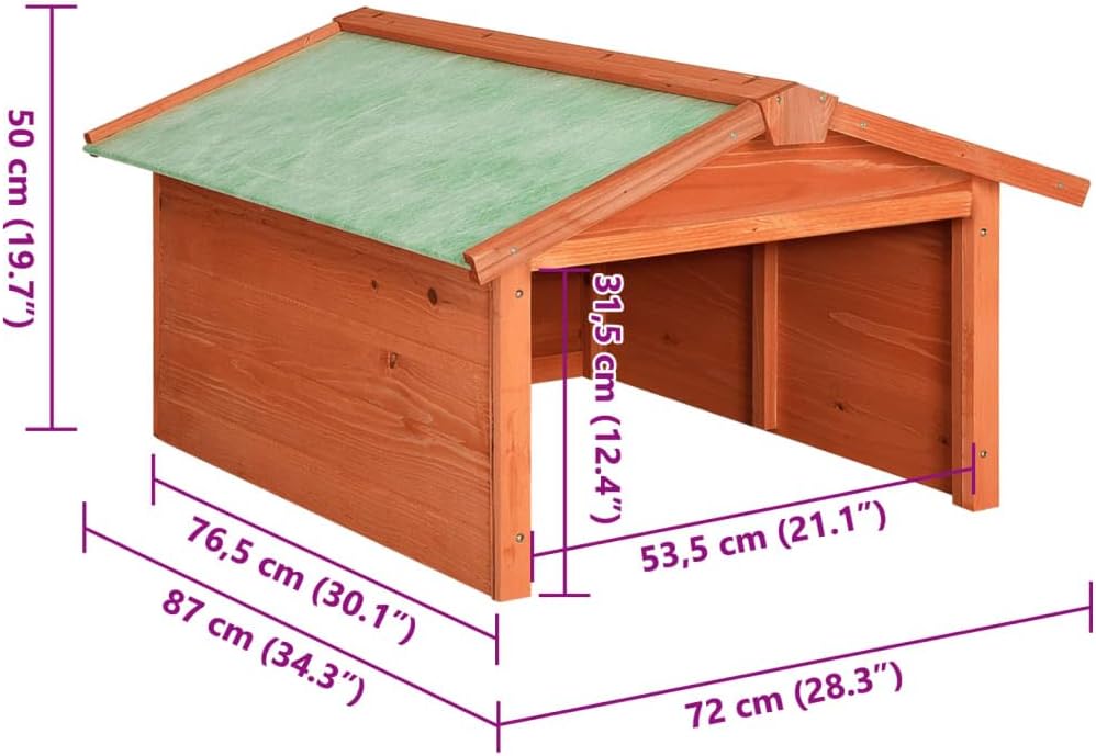vidaXL Tannenholz Massiv Mähroboter Garage Dach Unterstand Überdachung Rasenmäher Überdachung Holzga