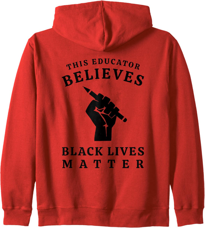 Teacher BLM Bewegung/Stop Rassism/Power Bleistift Faust Kapuzenjacke