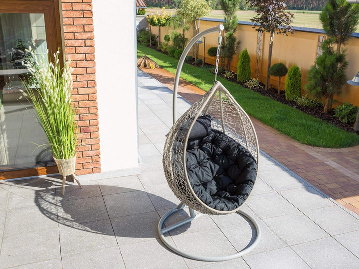 PillowPrim Hängesessel Kissen, Auflage für Polyrattan/Rattan Hängeschaukel, Polster, Hängekorb, Scha
