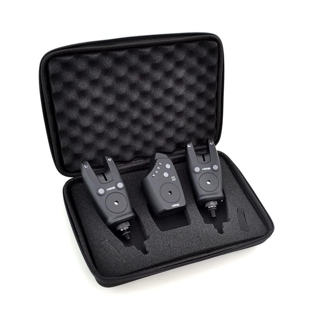 Hirisi Tackle Kabelloser Bissanzeiger für Angeln, in Tragetasche FBM-S5-2, FBM-S5-2