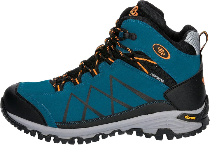 Brütting Unisex Kansas High Traillaufschuhe, Petrol Schwarz Orange