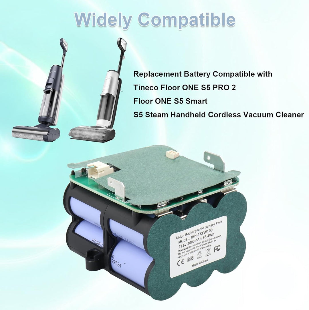 MXJFYY 21,6 V 4000 mAh Lithium-Ionen-Ersatzakku, kompatibel mit Zubehör für kabellose Handstaubsauge