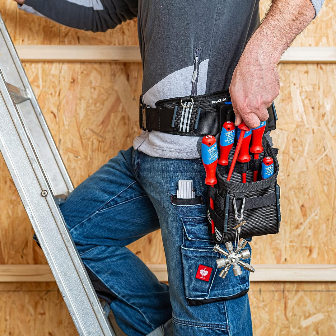 Werkzeuggürtel Set 2L ProClick Tool Belt L & 1x Holder & Tool Pouch M 14 - Profi Werkzeug-Gürtel mit
