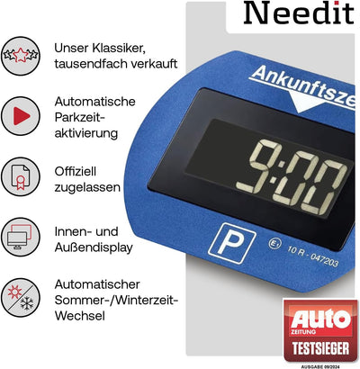 Needit elektronische Parkscheibe Park Lite I automatische Parkscheibe elektrisch mit Zulassung vom K