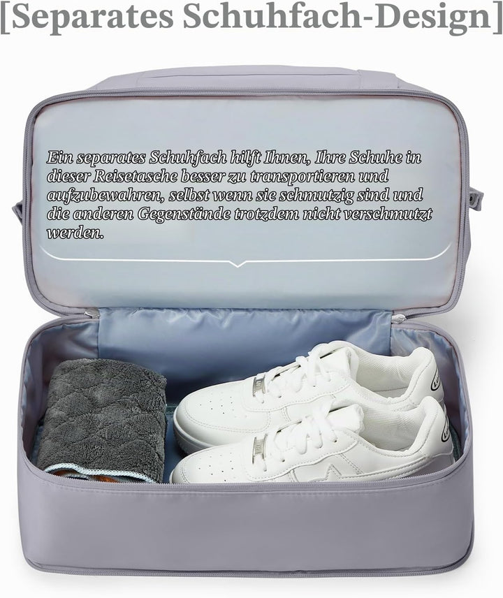 SEAFEW Reisetasche Klein, 40x20x25 Ryanair Handgepäck Tasche für Flugzeug Weekender Sporttasche Dame